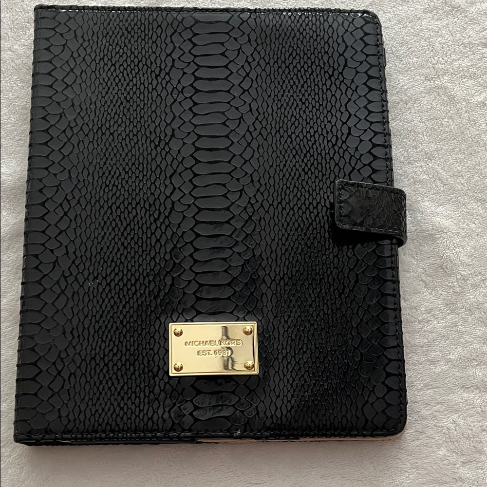 Michael Kors Black Embossed Tablet Cover bin 34